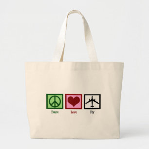Bolso De Tela Gigante Mosca del amor de la paz