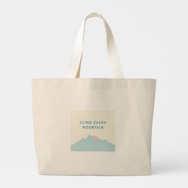 Bolso De Tela Gigante Motivación de montaña (Reverso)