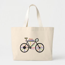 Bolso De Tela Gigante Motivacional Bicicleta, Ciclo, Bicicleta, Palabras