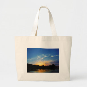Bolso De Tela Gigante Mountain Lake Sunset