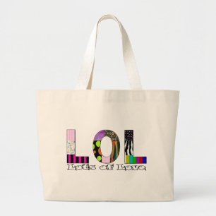 Bolso De Tela Gigante Mucho Amor