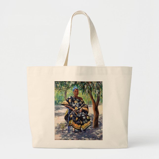 Bolso De Tela Gigante Mujer que sienta 2004 (Frente)