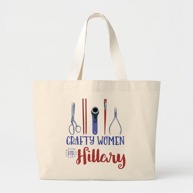 Bolso De Tela Gigante Mujeres astutas para el tote de Hillary (Frente)
