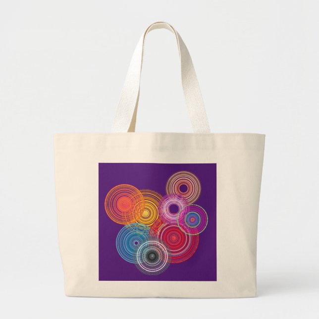 Bolso De Tela Gigante Multicolored circles (Frente)