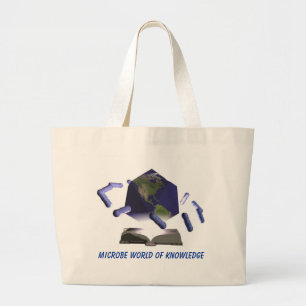 Bolso De Tela Gigante Mundo del conocimiento, mundo del microbio del