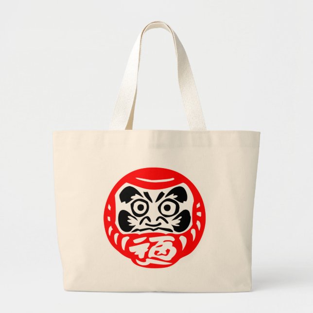 Bolso De Tela Gigante muñeca Daruma (Frente)