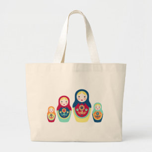 Bolso De Tela Gigante Muñecas de Matryoshka