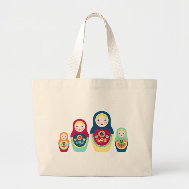 Bolso De Tela Gigante Muñecas de Matryoshka (Frente)