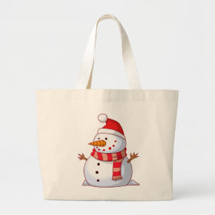 Bolso De Tela Gigante Muñeco de nieve lindo del navidad