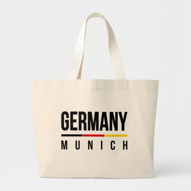 Bolso De Tela Gigante Munich Alemania (Frente)