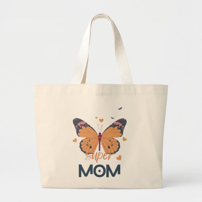 Bolso De Tela Gigante Mushroom Super MOM (Frente)