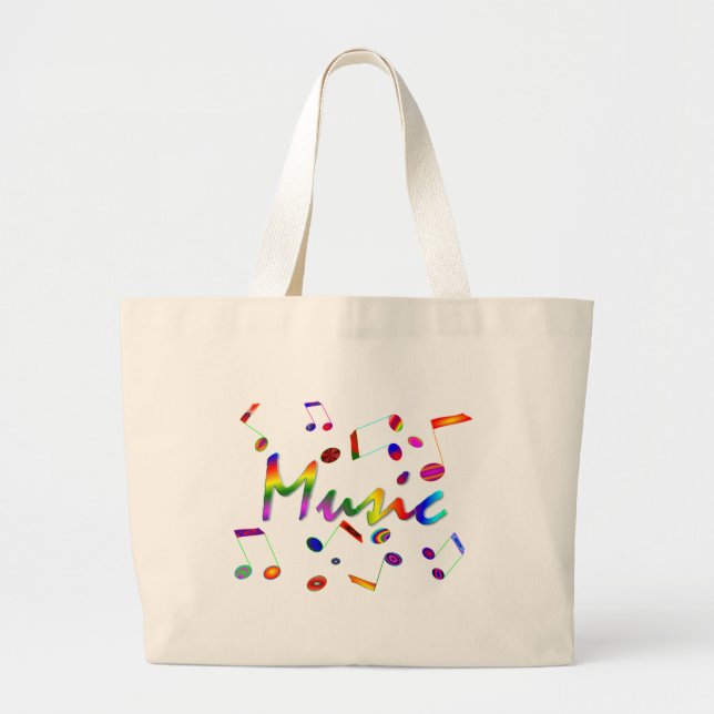 Bolso De Tela Gigante Música (Frente)