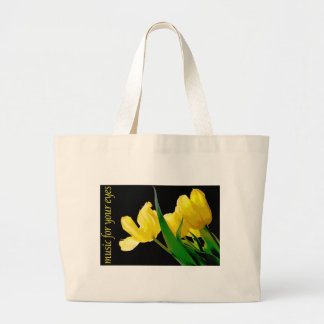 Bolso De Tela Gigante música para tus ojos - flores