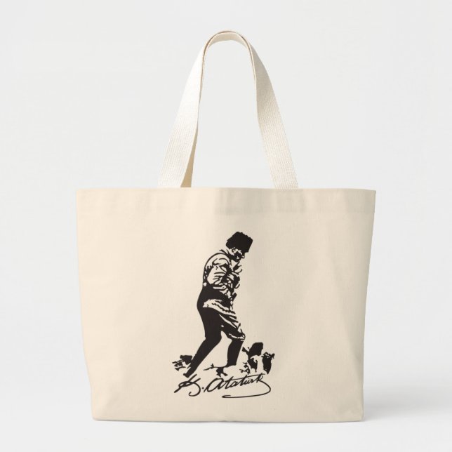 Bolso De Tela Gigante Mustafa Kemal Ataturk (Frente)