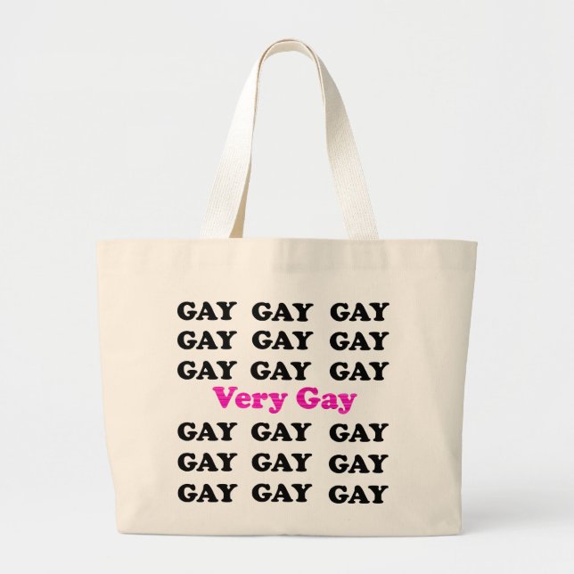 Bolso De Tela Gigante Muy gay (Frente)