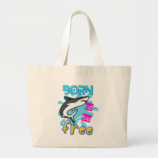 BOLSO DE TELA GIGANTE NACIDO PARA SER LIBRE (Frente)