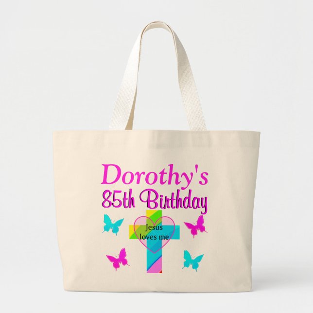 BOLSO DE TELA GIGANTE NACIMIENTO 85 DE CRISTIANO PERSONALIZADO TOTE BAG (Frente)