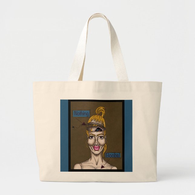 Bolso De Tela Gigante Nada (Frente)