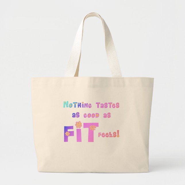 Bolso De Tela Gigante ¡Nada prueba tan bueno como FIT siente! (Frente)