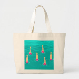 Bolso De Tela Gigante Nadadores Artísticos Nadando Bajo El Agua Fiesta