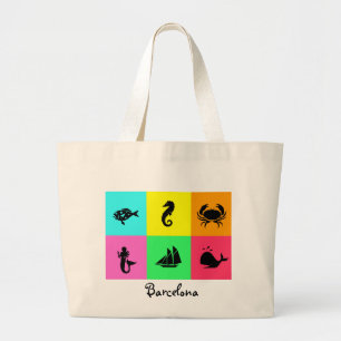 Bolso De Tela Gigante Namedrop Nation_Barcelona_multi-color