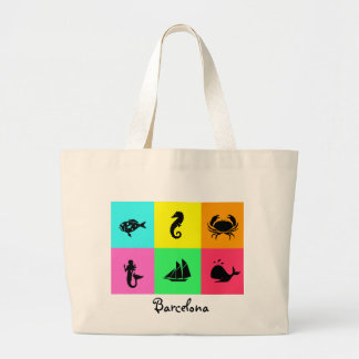 Bolso De Tela Gigante Namedrop Nation_Barcelona_multi-color