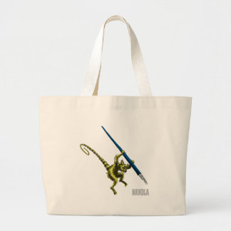 Bolso De Tela Gigante NaNoLA - Lemur con la pluma