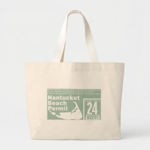 Bolso De Tela Gigante Nantucket Beach Permit 2024 green