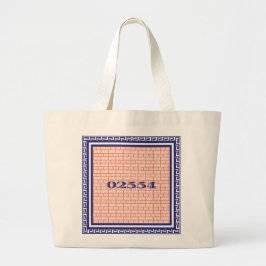 Bolso De Tela Gigante Nantucket Zip Code Tote Bag