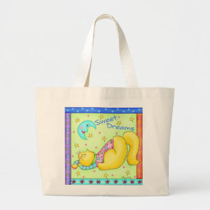 Bolso De Tela Gigante Napping Cat Sweams Dreams Diaper Bag Tote