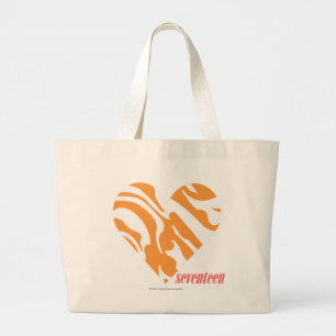 Bolso De Tela Gigante Naranja 2 de la cebra