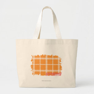 Bolso De Tela Gigante Naranja 3 de la tela escocesa