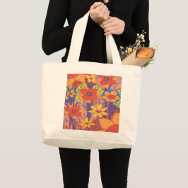 Bolso De Tela Gigante Naranja bohemio audaz