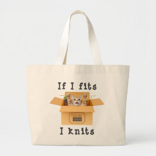 Bolso De Tela Gigante Naranja de punto Tabby Tote Bag