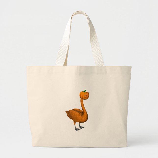 Bolso De Tela Gigante Naranja dulce Halloween Swan (Frente)