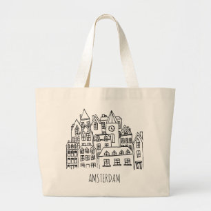 Bolso De Tela Gigante Naranja holandés del recuerdo de la ciudad de