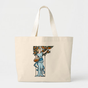 Bolso De Tela Gigante Naranja Maiden Big Tote Bag