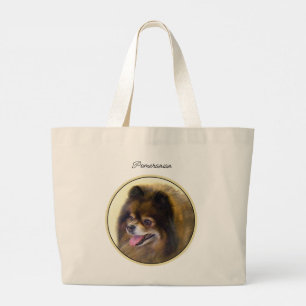 Bolso De Tela Gigante Naranja Pomerania de pintura Sable Original Dog Ar