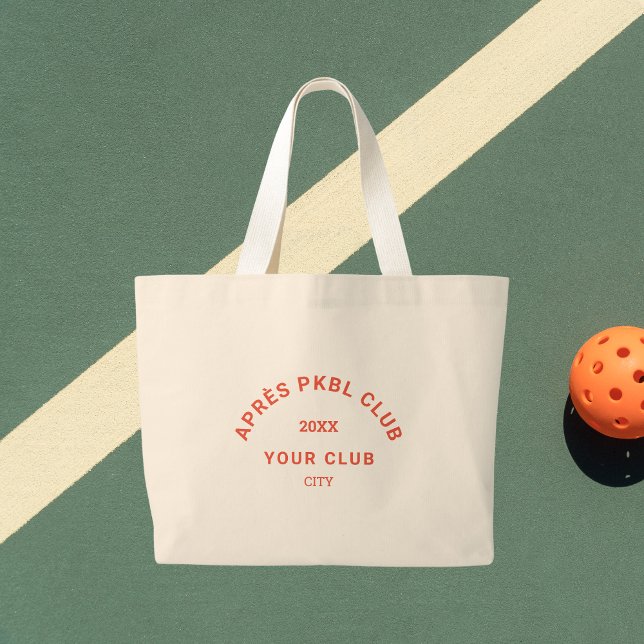 Bolso De Tela Gigante Naranja retro Après PKBL Club Escudo Pickleball (Subido por el creador)