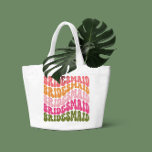 Bolso De Tela Gigante Naranja rosado verde girasol retro simple vibracio<br><div class="desc">Naranja rosa verde gaviota retro simple de los 60 fríos vibraciones de la soltera fin de semana fiesta a favor de los totes.</div>