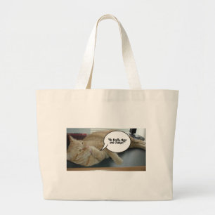 Bolso De Tela Gigante Naranja Tabby Cat Esperanza y cambio
