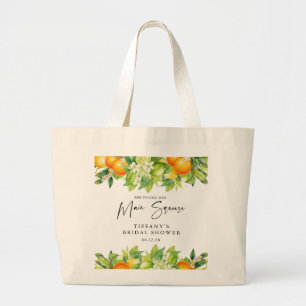 Bolso De Tela Gigante Naranjas de Verano Modernas Limón Cítricos Despedi
