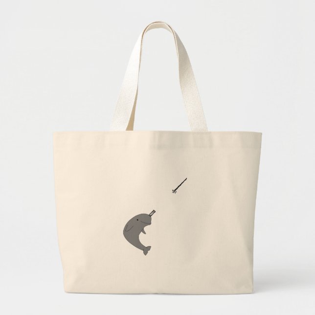Bolso De Tela Gigante Narwhal (Frente)