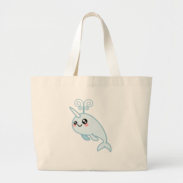 Bolso De Tela Gigante Narwhal Cutie (Frente)