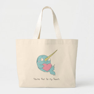 Bolso De Tela Gigante Narwhal El día de San Valentín Kids