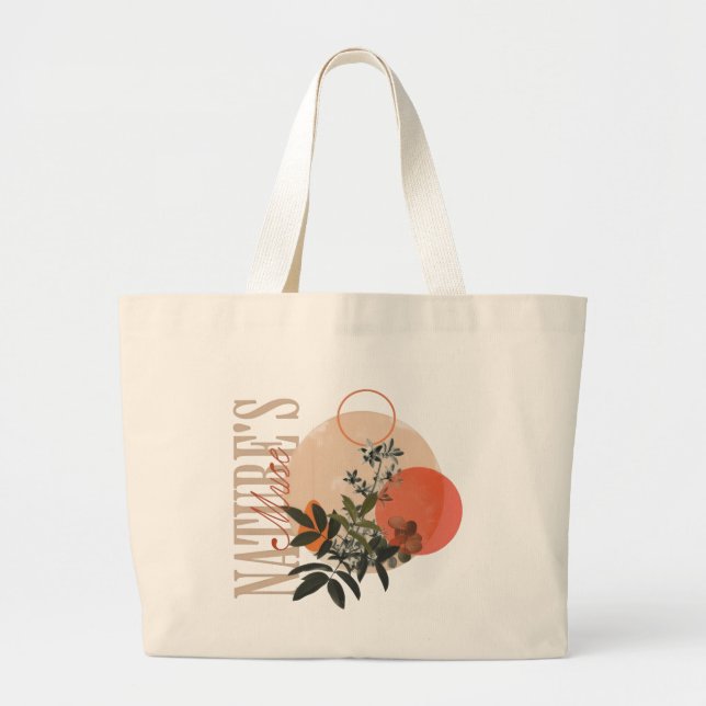 Bolso De Tela Gigante Nature’s Muse Floral Tote Bag (Frente)