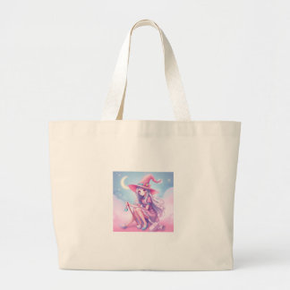 Bolso De Tela Gigante Naughty Looking Witch in Soft Pastel Colors