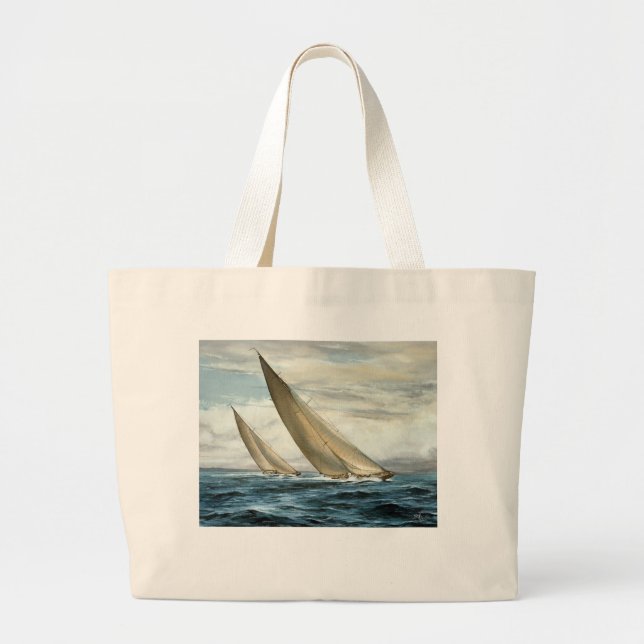 Bolso De Tela Gigante Nautical Tote Bag (Frente)
