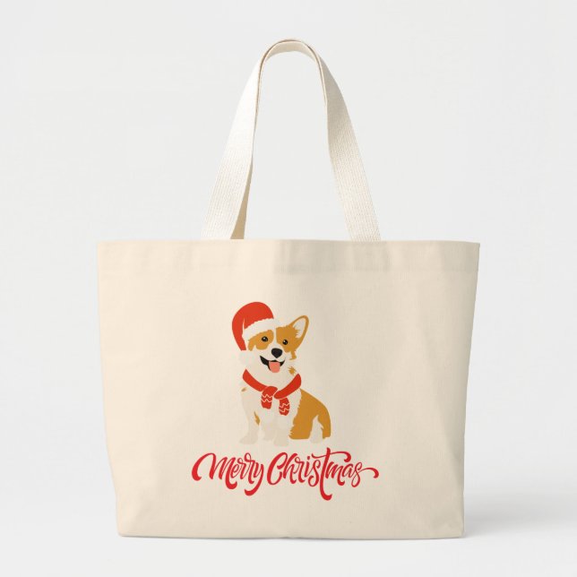 Bolso De Tela Gigante Navidad adorable (Frente)