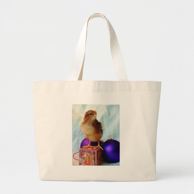Bolso De Tela Gigante Navidad Chick 2 (Frente)